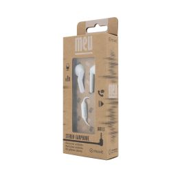 Muvit Auriculares E56 Jack 3.5 mm Blanco Estéreo con Micrófono y Cable de 120cm