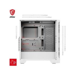 MSI MAG Forge 320R AIRFLOW - Caja Micro Torre Gaming PC Blanco, Cristal Templado, 3 Ventiladores 120mm Preinstalados y Filtro Anti-Polvo