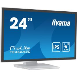 Iiyama Monitor Táctil 24" Full HD IPS, 1920x1080, 10 Puntos Táctiles, HDMI, DisplayPort, USB Hub, Altavoces (T2452MSC-W1)