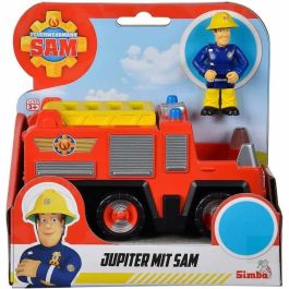 Silvertorn SMO109252505038 Juguete Mini Vehículo Sam el Bombero: Camión Júpiter con Figura Articulada para Niños +3 Años