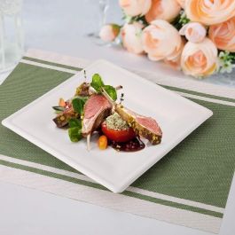 Algon Set 25 Platos Cuadrados Bio 26 cm Caña (8 Unidades)