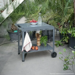 Livoo Carro para Plancha GS168G, Estantes 70 x 50 cm y 79 x 49 cm, 2 Ruedas Dentadas de 14.5 cm