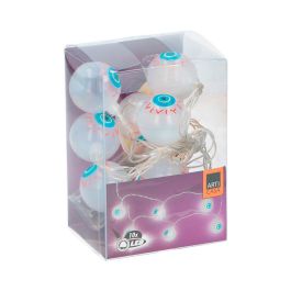 Articasa Guirnalda Halloween 10 LEDs Blanco/Azul, Pilas AA