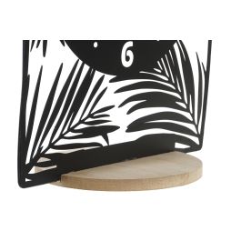 DKD Home Decor Reloj Tropical Negro Natural Metal 20 x 12.5 x 26 cm (2 Unidades)