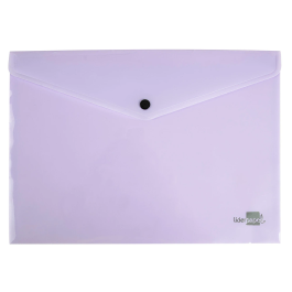 Liderpapel Dossier con Broche Polipropileno DIN A4 Lavanda Opaco, Capacidad 50 Hojas