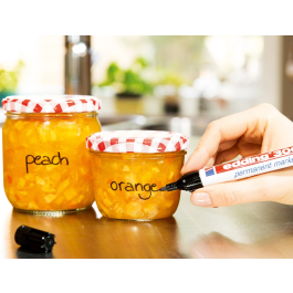 Edding Marcador Permanente 3000 Negro (Set de 10) - Marcador Permanente para Diversas Superficies, Punta Redonda 1.5-3mm (Set de 10)