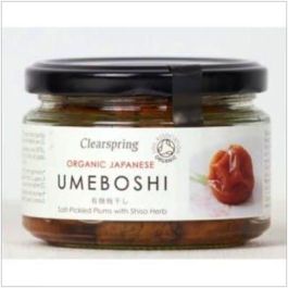 CLEARSPRING Ciruelas Enteras Umeboshi 200Gr. Condimento Agrio Y Picante Vegano Ecológico Precio: 19.9899997. SKU: B176MW5PFT