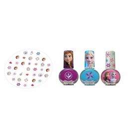 Frozen Maquillaje Infantil - Set de Uñas 4 Piezas, Esmaltes Solubles Agua Fucsia, Azul, Rosa + Pegatina Princesa Disney Precio: 5.50000055. SKU: S4512350