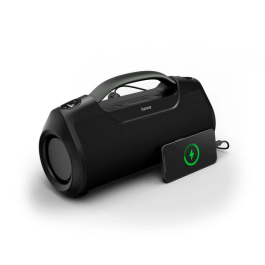 Hama Altavoz Soundbarrel Negro - Sonido Potente, Bluetooth 5.0, Resistente al Agua IPX6, Batería de 12h