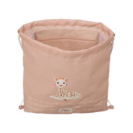 Bolsa Mochila con Cuerdas Sophie la Girafe Beige 26 x 34 x 1 cm