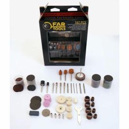 Fartools Set 167 Accesorios para Mini Amoladora, Compatibles con Mini Molinillo, Especial para Plástico, Estuche Plástico.