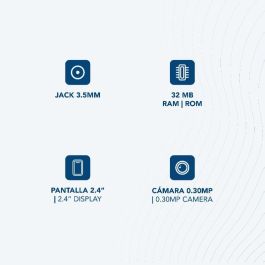 Daewoo Senior Pant 2.4 Teléfono Móvil - Pantalla 2.4 Pulgadas, Cámara, Radio FM, Luz SOS y Linterna, Color Azul