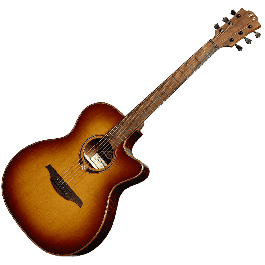 Guitarra Acústica Lâg Auditorium Cutaway Tramontane 118 A/E - Brown Shadow