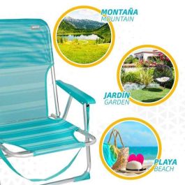 Silla playa plegable aluminio fija mediterran 55x35x72 cm Silla playa plegable aluminio fija mediterran 55x35x72 cm