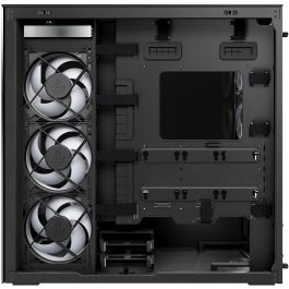 ARCTIC Xtender Black Midi Tower con Ventana, Vidrio Templado y Soporte GPU Vertical para Gaming EATX