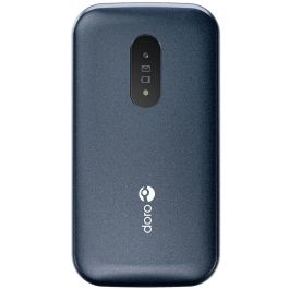Doro 2820 Teléfono concha, pantalla 2.8", 4G, Bluetooth 5.0, azul/blanco, sin adaptador de corriente