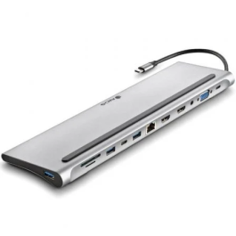 NGS WONDERDOCK12 Adaptador Multipuerto USB-C: 2xHDMI 4K, 1xVGA, 3xUSB 3.0, 1xRJ45, Lector Tarjetas SD/TF, USB-C PD 100W, Gris Precio: 59.50000034. SKU: B19EN74BB7