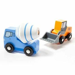 Molto Camiones de Construcción de Madera, Set de 7 Piezas, Juguete Infantil, Edad Mínima 1 Año