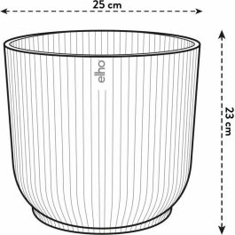 Vibras de maceta de flores redondas - Plastic - Ø25 - Polvo de rosa