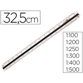 Mor Escala 1632.20 30 cm Estuche Rígido Color Blanco, Escalas 1:100-1:500 para Arquitectura