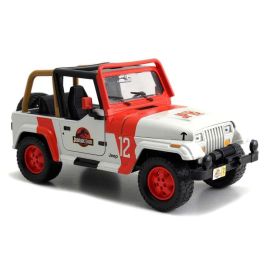Jada Jurassic Park Jeep Wrangler Escala 1:24 Coche Metal Rueda Libre Apertura Puertas Capo Neumaticos Goma 253253005