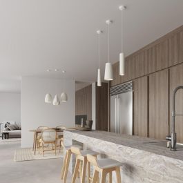 SOL-SL.0849 Lámpara Colgante Gulcan de Cerámica con Cable Ajustable, Diseño Moderno para Hogar: Salón, Dormitorio, Comedor, Baño