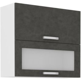 LASSEN Armario Alto con 2 Puertas Basculantes, 1 Cristal, Gris Mate - A 80 x P 31,6 x A 72 cm Precio: 117.78999947. SKU: B1H99XJDRY