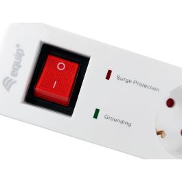 EQUIP REGLETA CON 5 TOMAS CABLE DE RED DE 1.5 METROS + 2 PUERTOS USB Y BOTON DE APAGADO ENCENDIDO EQUIP REGLETA CON 5 TOMAS CABLE DE RED DE 1.5 METROS + 2 PUERTOS USB Y BOTON DE APAGADO ENCENDIDO