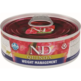 Farmina N&D Cat Quinoa Weight Management Comida Húmeda para Gatos, Control de Peso, Caja 24x80 gr Precio: 26.8900005. SKU: B1CMPBX3ME