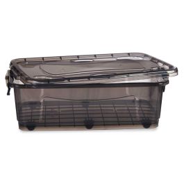 Kipit Bajo Cama 6 Ruedas de Plástico Antracita de 30L - Caja Organizadora para Almacenamiento Espacioso 40x20.5x63 cm (6 Unidades) Kipit Bajo Cama 6 Ruedas de Plástico Antracita de 30L - Caja Organizadora para Almacenamiento Espacioso 40x20.5x63 cm (6 Unidades)