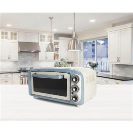 Ariete 979/05 Mini Horno Eléctrico 18 Litros Vintage Azul con Función Estática, Temperatura hasta 230°C