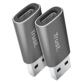 Trust 25573 Adaptador USB 3.2 GEN2 Calyx USB-A a USB-C Hembra para Transferencia de Datos y Carga. Pack de 2. Trust 25573 Adaptador USB 3.2 GEN2 Calyx USB-A a USB-C Hembra para Transferencia de Datos y Carga. Pack de 2.