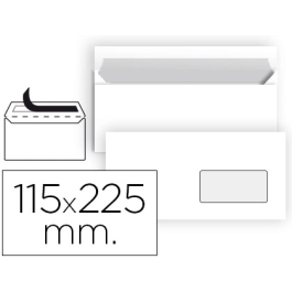 Liderpapel Sobre Nº 4 Blanco Americano Con Ventana Derecha Tira De Silicona 115x225 Mm Paquete 25 Unidades Precio: 1.5900005. SKU: B1KFVLDN7K