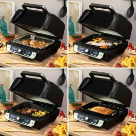 Freidora de Aire con Grill, Accesorios y Recetario InnovaGoods Fryinn 12-in-1 6000 Negro Acero 3400 W 6 L Freidora de Aire con Grill, Accesorios y Recetario InnovaGoods Fryinn 12-in-1 6000 Negro Acero 3400 W 6 L