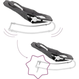 Badabulle Transat Easy Moonlight Tumbona bebé con 5 posiciones, plegado ultraplano y cojín lavable