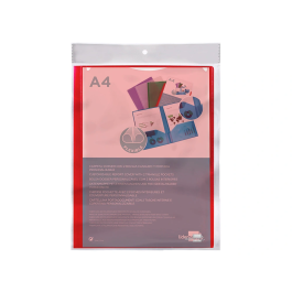 Liderpapel 45680 Carpeta Dossier Dos Bolsas Canguro Polipropileno DIN A4 Roja