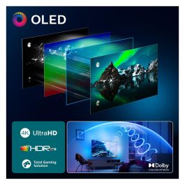 Philips 77OLED810/12 - Televisor 77" (194cm) 4K Ultra HD OLED 120Hz Smart TV Google TV, Ambilight, HDR10+, Dolby Vision, 4xHDMI 2.1, Wi-Fi 6, Negro