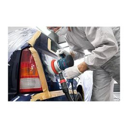 Bosch GEX 40-150 L-BOXX Lijadora excéntrica profesional 400W, Ø 150 mm, 5500-12000 RPM, 11000-24000 OPM, Negro/Azul/Gris/Rojo, incluye funda y papel de lija