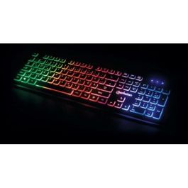 MANHATTAN 179485 Teclado Gaming Ultraplano USB con Retroiluminación LED RGB Negro