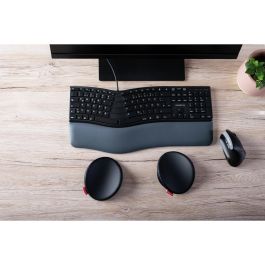 Cherry Reposamuñecas Deslizante Ergo, Soporte Ergonómico para Ratón y Teclado, Mejora Postura y Reduce Tensión Muscular, Cuero Sintético, Ambidiestro