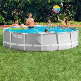 Piscina Desmontable Intex Prism Frame 457 x 107 cm 14.614 l Gris