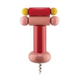 Ettore Sottsass Sacacorchos Rosa/Rojo/Amarillo 100 Vc ALESSI ES17 2