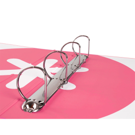 Antartik Carpeta 4 Anillas 40 mm Mixtas A4 Forrada Color Coral