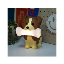 Wondee Lámpara Rufus The Dog Luz Ambiente Perro con Hueso Brillante 11,5 x 13,8 x 14,3 cm Batería