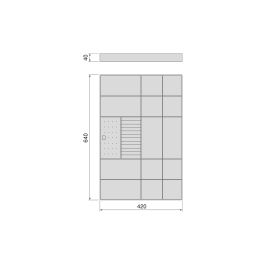 Emuca Cajón organizador para armarios y vestidores Quartz, 640 (M80), Piel ecológica y madera, Titanio