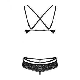 Conjunto de Lencería Obsessive 860 Negro S/M