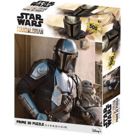 Prime 3D Puzle Lenticular 500 Piezas El Mandaloriano - Mando y Grogu