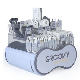 Groovy Expositor Cargadores Pared USB-A a Tipo-C, Soporte Coche, Cables USB/Micro USB/Lightning/Type C + Auriculares -62U- Precio: 264.49999961. SKU: B1CLZ2FALW