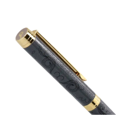 Belius Wild West Bolígrafo Aluminio Negro Dorado Tinta Azul Caja Diseño