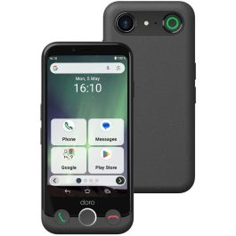 Doro Aurora A10 Teléfono Móvil 4.5" Android 14, 4GB RAM, 64GB Almacenamiento, Cámara 13MP, Grafito